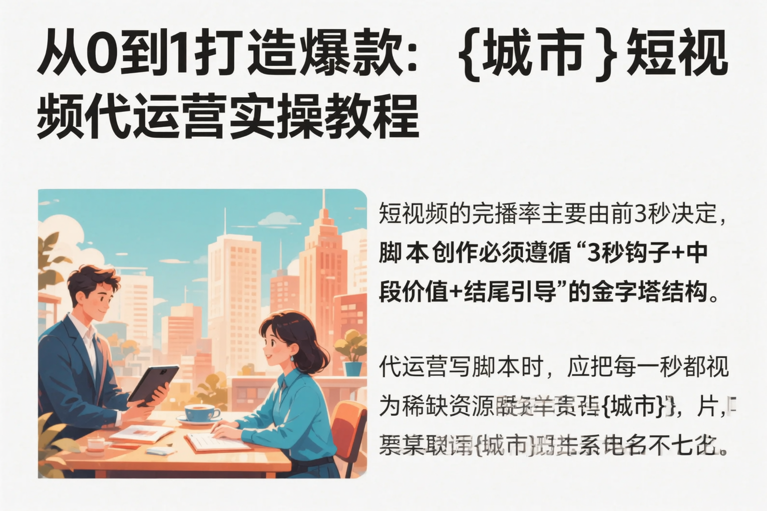 从0到1打造爆款：胡杨河短视频代运营实操教程