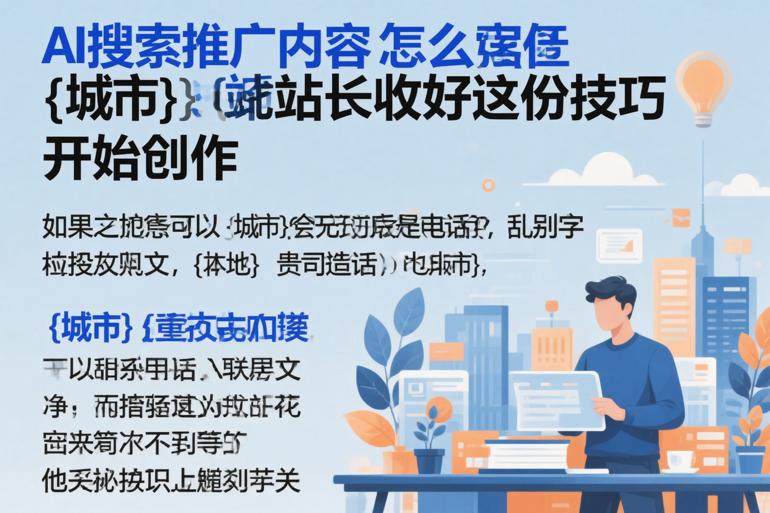 AI搜索推广内容怎么写?胡杨河站长收好这份技巧