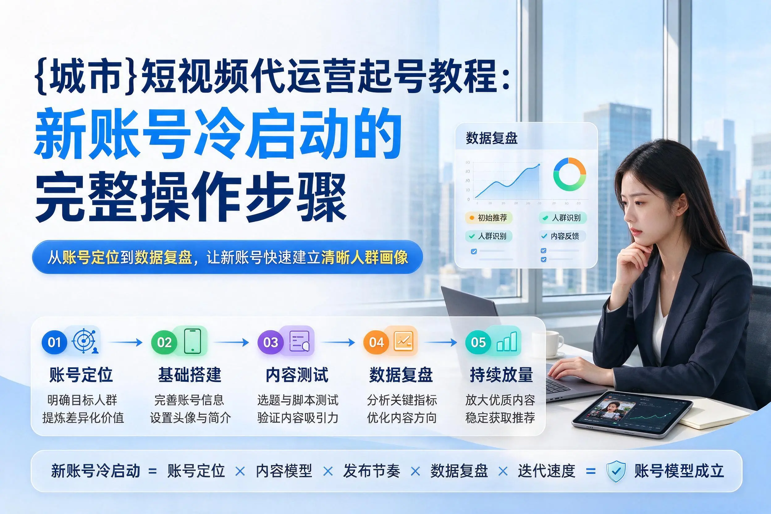胡杨河短视频代运营起号教程：新账号冷启动的完整操作步骤