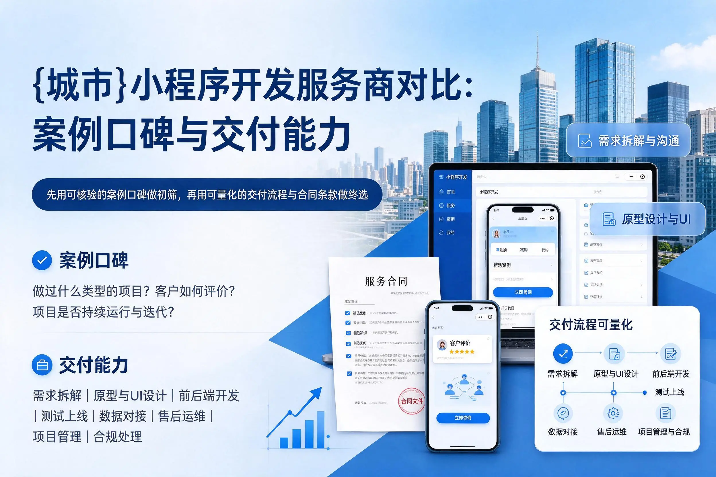 胡杨河小程序开发服务商对比：案例口碑与交付能力