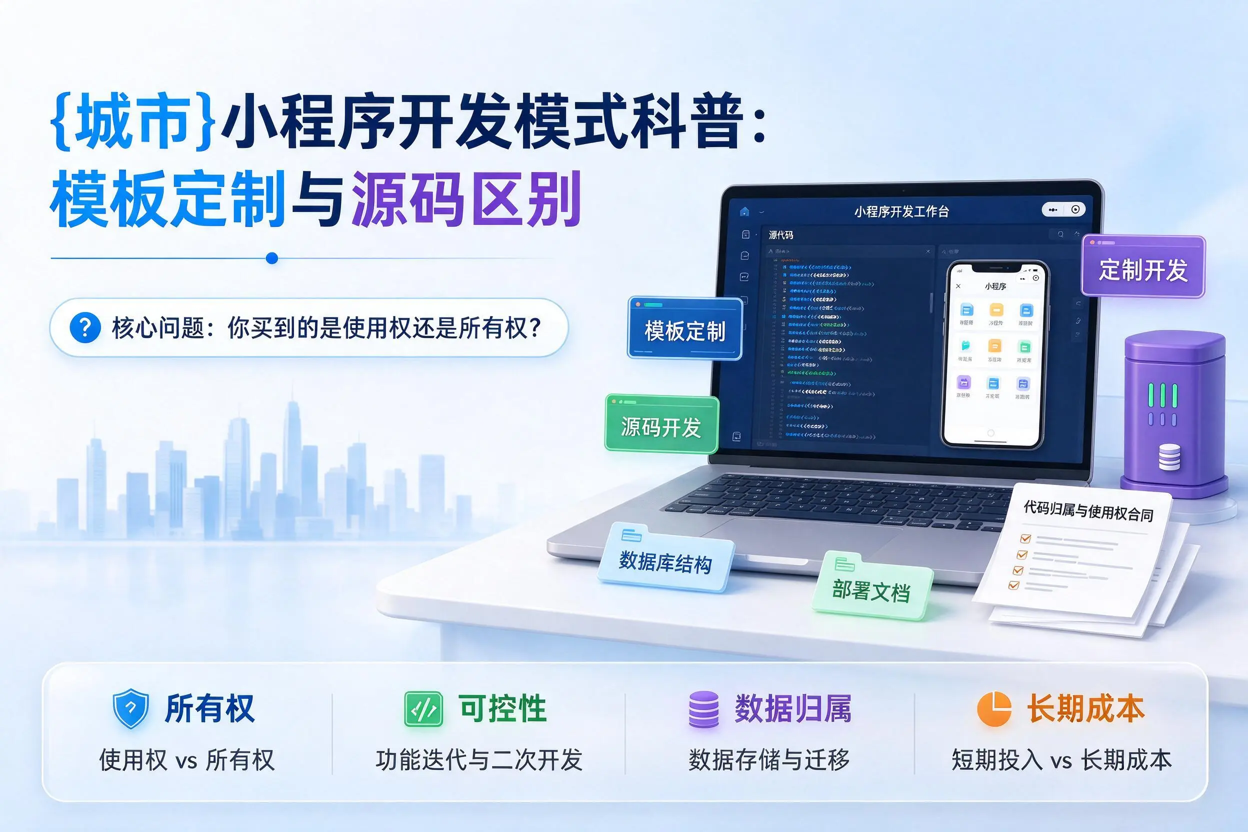 胡杨河小程序开发模式科普：模板定制与源码区别
