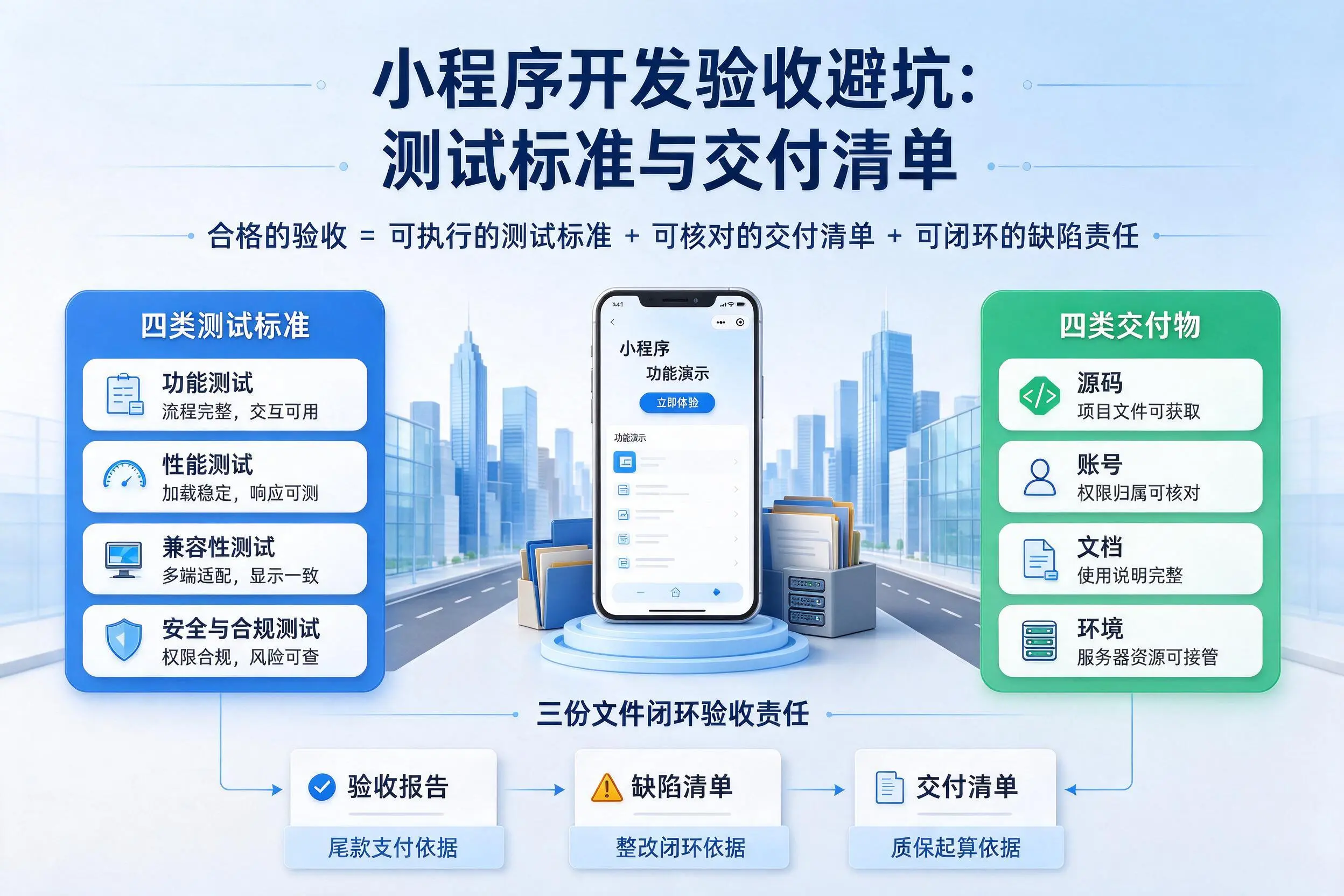 胡杨河小程序开发验收避坑:测试标准与交付清单