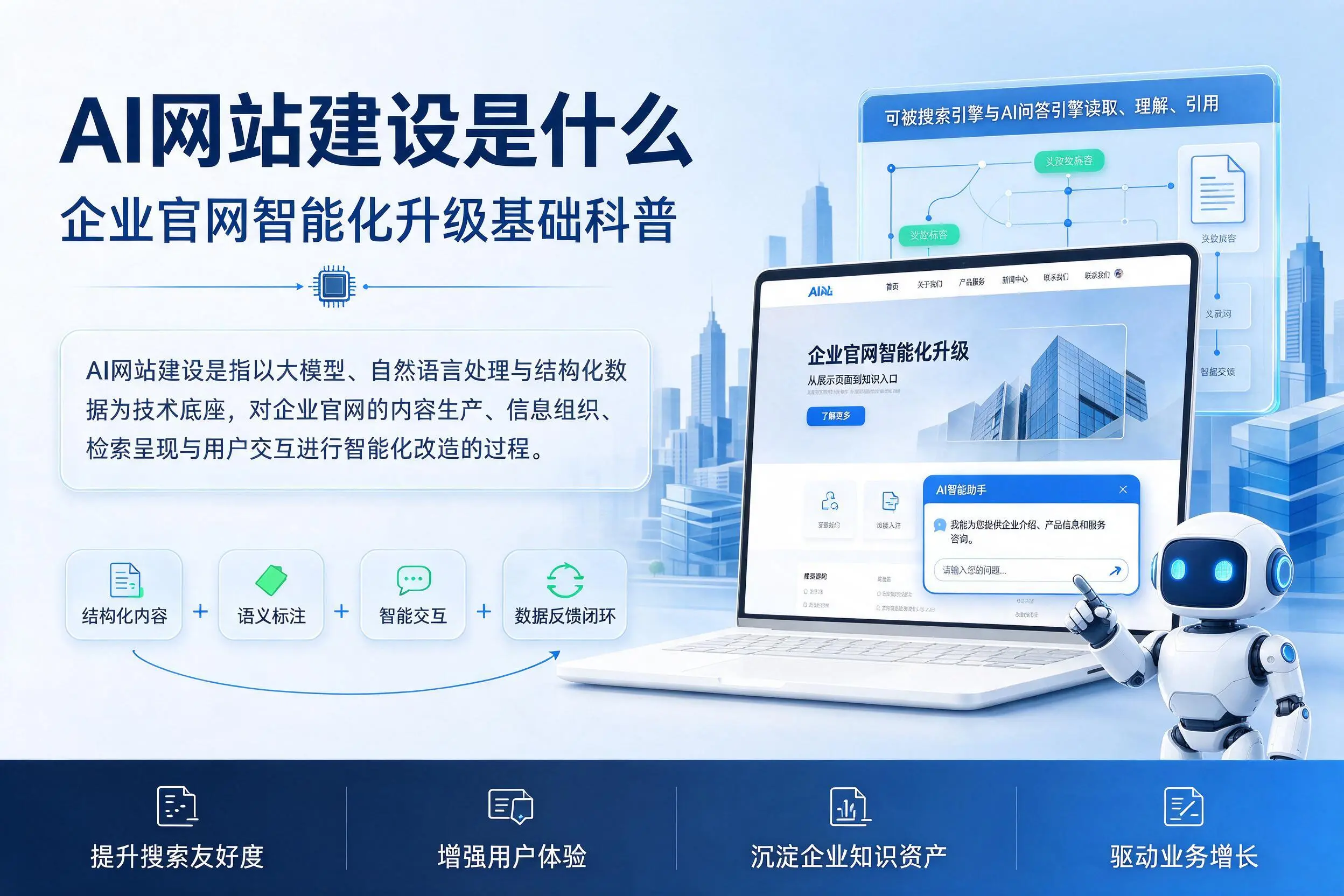 AI网站建设是什么:胡杨河企业官网智能化升级基础科普